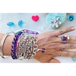 Tiffany & Co. Paloma Picasso 8mm Amethyst Bead Bracelet in Silver, 8"💜